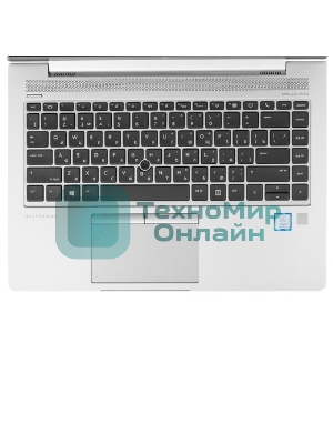 Клавиатура для ноутбука HP Elitebook 840 G5 черная с серебристой рамкой и подсветкой