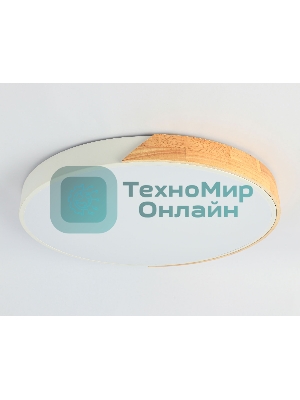 Потолочный светодиодный светильник Ambrella light FZ1300 WH/LW белый/светлое дерево 36W 5000K D400*50 (без ПДУ)
