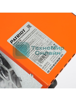 Калорифер PATRIOT PT-Q 5 220В терморегулятор, нерж.ТЭН, шнур с промышленной вилкой