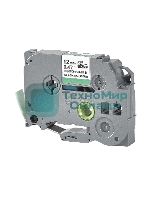 Кассета с лентой S'OK by Sakura Printing TZEFX731 для Brother, черный на зеленом, 12мм/8м, наклейка