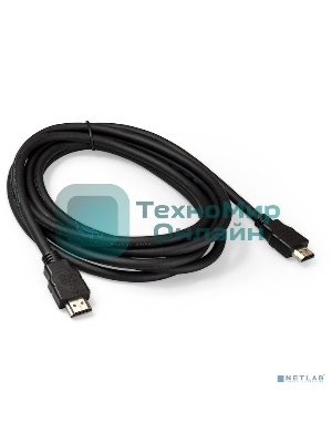 Кабель HDMI Exegate EX287731RUS EX-CC-HDMI2-3.0 (19M/19M, HDMIv2.0, 3м, 4K UHD, Ethernet, позолоченные контакты)