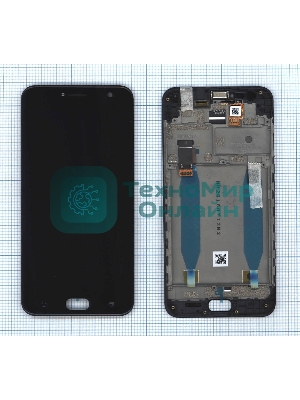 Дисплей для Asus ZenFone Live ZB553KL, черный с рамкой