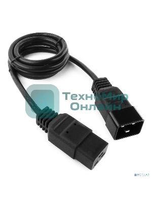 Кабель питания для UPC Gembird/Cablexpert, 1.5м, С19 - C20, 16А, черный, с заземлением