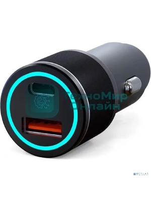 Автомобильное зарядное устройство c двумя портами Rexant (USB-C + USB-A) c LED-подсветкой, 48Вт