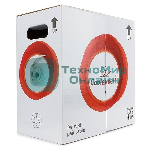 Кабель Cablexpert, UTP5e, 4 пары, 0.40 мм, CCA, однож., 305 м, серый UPC-5040E-SOL 