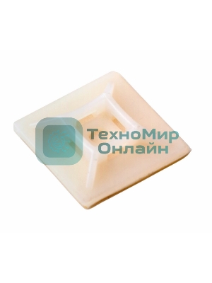 Площадка под винт самоклеящаяся Rexant 28х28 мм, белая, упаковка 100 шт.