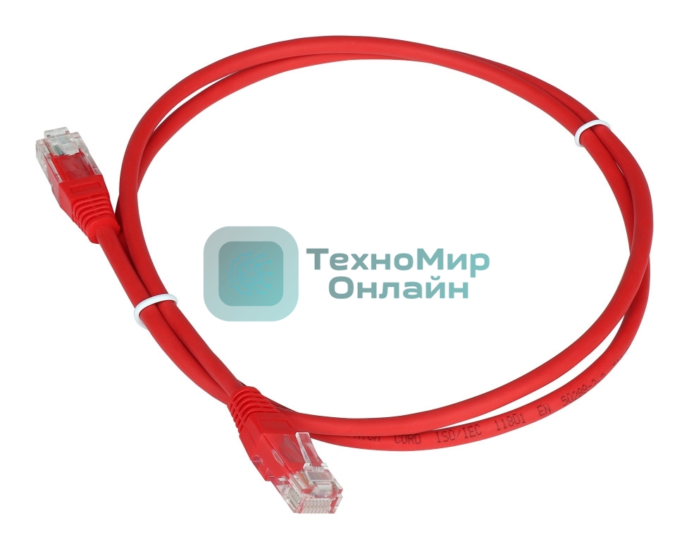 Патч-корд LANMASTER TWT UTP cat.5e, с заливными колпачками, 2.0 м, красный