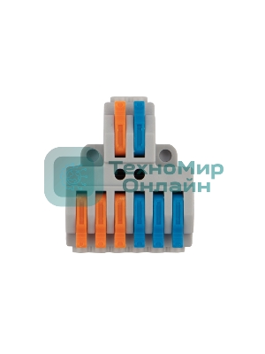 Клемма соединительная Rexant многоразовая быстрозажимная разветвительная, с монтажной площадкой (2х3) (50 шт./уп.)