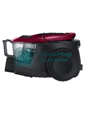 Пылесос Samsung VC18M31A0HP бордовый/черный, 380/1800 Вт, уборка сухая, пылесборник контейнер 2 л