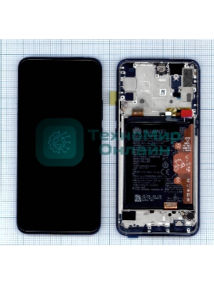 Дисплей для Huawei Honor 9X Pro в сборе с тачскрином, панелью и аккумулятором (SP 02353HAD), синий