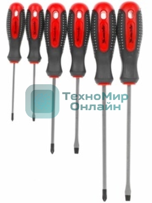 Отвертка MATRIX 13351проф. fusion crv 3компонентная рукоятка antislip 6шт.