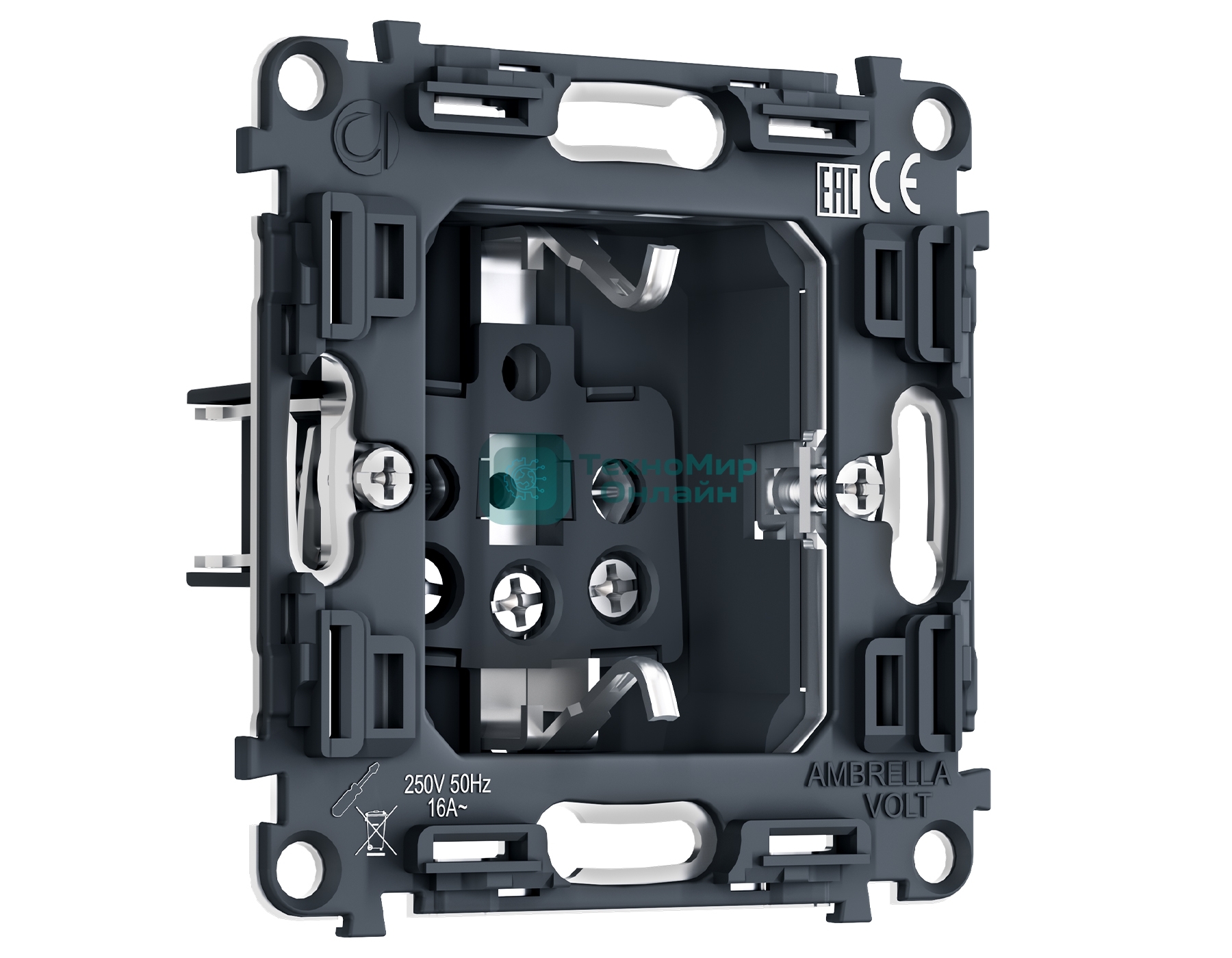 PR141 Механизм электрической розетки 16A-250V с/з на винтовых зажимах QUANT PRO