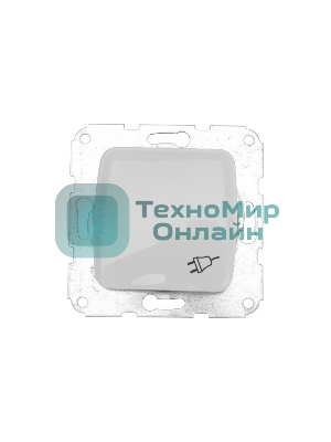 Розетка Kranz 1-ая керамика DEA с/з с крышкой с/у 16А мех. белый