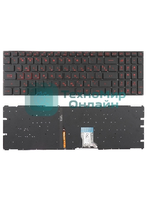 Клавиатура для ноутбука Asus GL502 черная c подсветкой