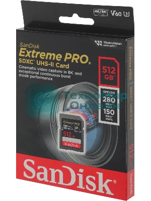 Флеш карта SANDISK SDXC 512Gb UHS-II SDSDXEP-512G-GN4IN