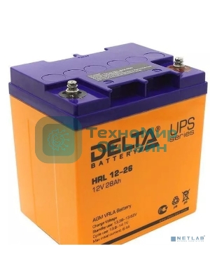 Аккумуляторная батарея Delta HRL 12-26 X напряжение 12В, емкость 28А·ч (165х125х175мм)