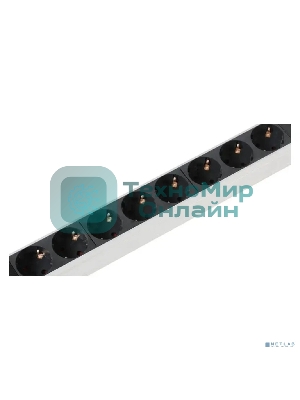 Верт. блок розеток Rem-16 с инд., 25 Shuko, 16A, алюм., 42-48U, шнур 3 м