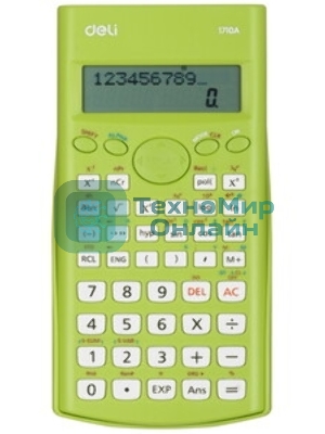 Калькулятор научный Deli E1710A/GRN зеленый 10+2-разр.