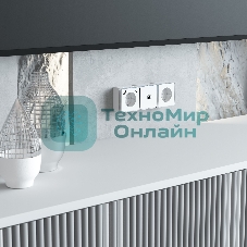 Розетка с заземлением, шторками и USB тип A+C Gallant (белый)