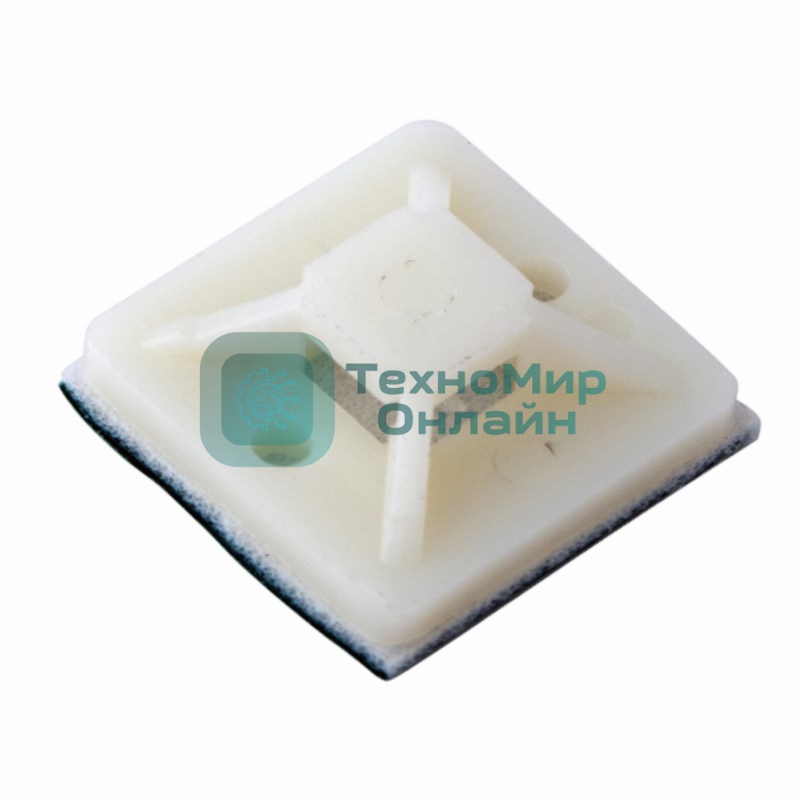 Площадка самоклеящаяся Rexant 25х25 мм, белая, упаковка 100 шт.