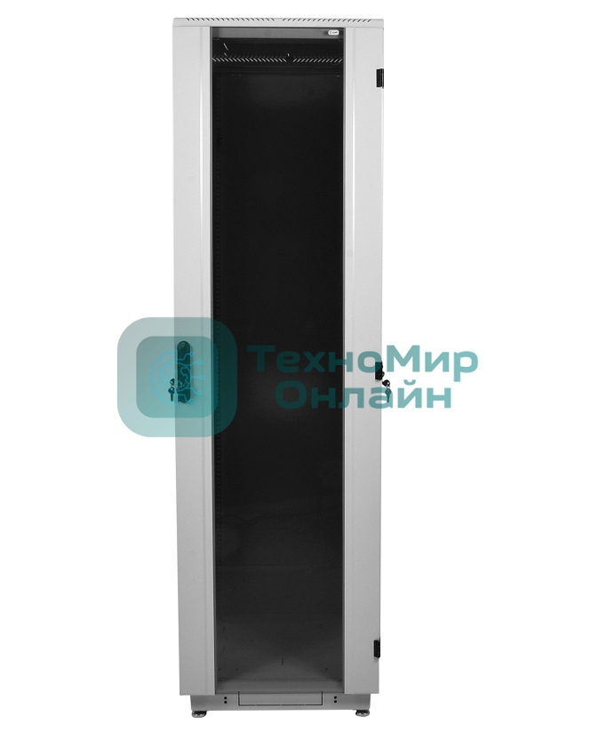 Шкаф телекоммуникационный напольный 42U (600x800) дверь стекло, черный (ШТК-М-42.6.8-1ААА-9005) (3 коробки)