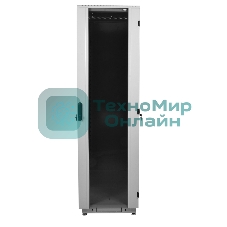 Шкаф телекоммуникационный напольный 42U (600x800) дверь стекло, черный (ШТК-М-42.6.8-1ААА-9005) (3 коробки)