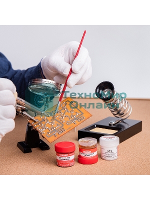 Набор для пайки Rexant К3, твердый флюс (канифоль, флюс БУРА, паяльный жир)