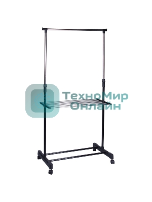 Вешалка напольная Рыжий кот CR460, на колесах (с полкой) размер: 80x42x95-168 см