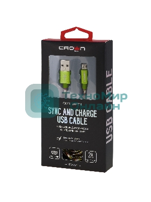 Кабель Crown USB - microUSB CMCU-3092M military