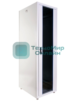 Шкаф коммутационный ЦМО (ШТК-Э-42.8.8-13АА) напольный 42U 800x800 мм пер. дв. стекл металл 2 бок. пан. 710 кг серый 715 мм 105 кг