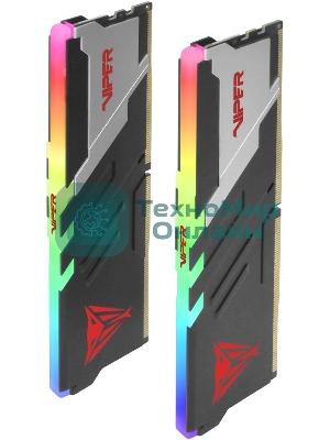 Оперативная память Patriot Viper Venom, DDR5, 64GB (2x32GB), 5600MHz, CL40, DIMM, с радиаторами, RGB, черный