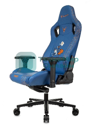 Кресло игровое Knight Craft Dragon синий эко.кожа крестов. металл