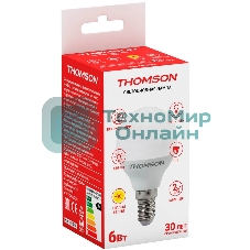 Лампа светодиодная Hiper THOMSON LED GLOBE 6W 480Lm E14 3000K TH-B2031