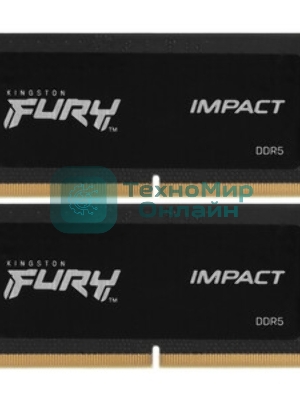 Оперативная память Kingston Fury Impact, DDR5, 16Gb (1x16Gb), 6000MHz, CL38, ECC SO-DIMM