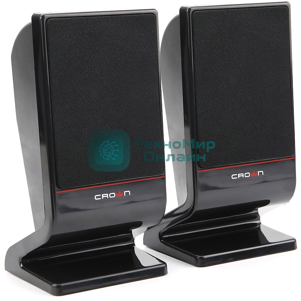 Акустическая система CROWN CMS-601 (USB, 6W; управление громкостью, разъем для наушников, кнопка включения, Длина кабеля между колонками 1м;Длина аудио-кабеля и питания 2м.)