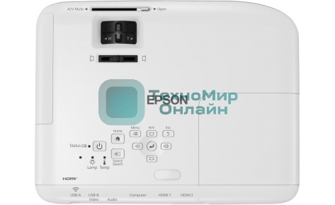 Проектор Epson EB-FH06 белый (LCD, 1920×1080, 3500Lm, 16000:1, 2.7 kg) (V11H974040)