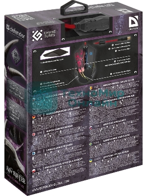 Мышь проводная Defender Sin'Sister GM-933 черный, 7200 dpi, USB, кнопки - 6