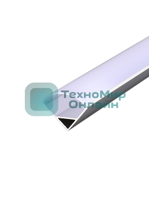 Комплект углового алюминиевого профиля с рассеивателем Rexant 16х16 мм, 1 м