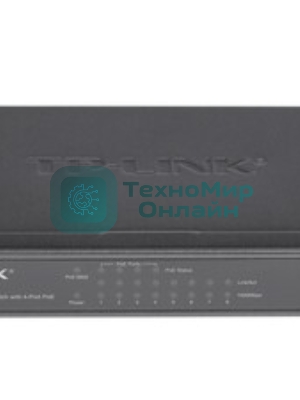 Коммутатор TP-Link SMB TL-SG1008P Коммутатор 8-port Gigabit Switch с 4 портами РоЕ