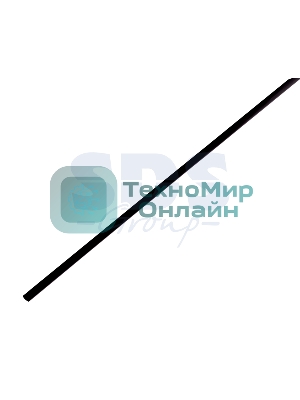 Термоусаживаемая трубка Rexant 6,0/3,0 мм, черная (бухта 100 м)