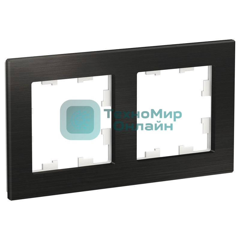 Рамка 2-м AtlasDesign Nature металл оникс SchE ATN312302