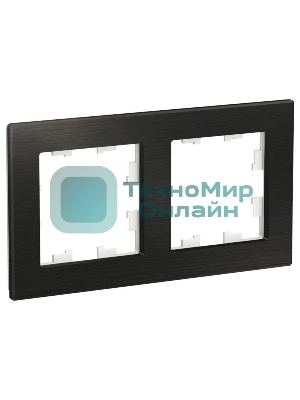 Рамка 2-м AtlasDesign Nature металл оникс SchE ATN312302