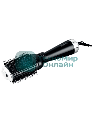 Фен-щётка Starwind SHB 7760 черный/серебристый, 1200 Вт, ионизация