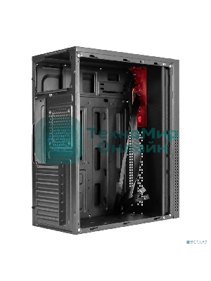 Компьютерный корпус Miditower ExeGate AA-443 (ATX, без БП, 2хUSB+HD Audio, черный)
