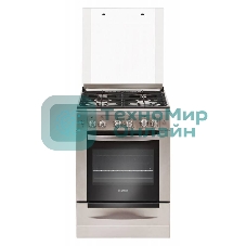 Плита газовая Gefest ПГ 6100-02 0004 серебристый, конфорок 4 шт, духовка 52 л, 60 см x 85 см x 60 см