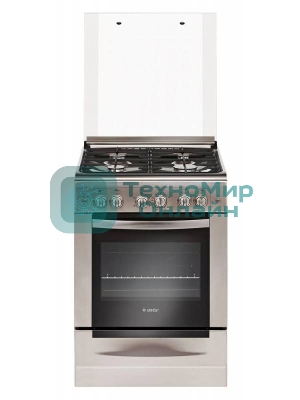 Плита газовая Gefest ПГ 6100-02 0004 серебристый, конфорок 4 шт, духовка 52 л, 60 см x 85 см x 60 см
