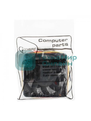 Вентилятор для корпуса Gembird черный, 60 мм, 4000 об/мин, 25 дБ, 3 pin