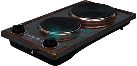 Плита настольная электрическая Лысьва ЭПБ 22 коричневый/рябчик эмаль (настольная)