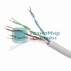 Кабель Cablexpert, UTP5e, 4 пары, 0.51 мм, медь, однож., 305 м, Fluke Test, серый