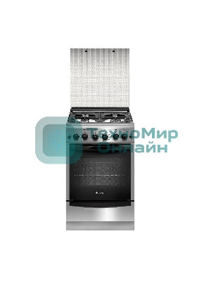 Плита газовая Gefest ПГ 5100-02 0004 серебристый, конфорок 4 шт, духовка 52 л, 50 см x 85 см x 58.5 см